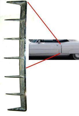 QUARTER PANEL LOUVER, 71-2 ELDO, FIT LH RH, VERTICAL, USED