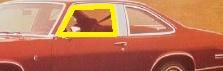DOOR GLASS ,LEFT USED 75-79 NOVA X-BODY