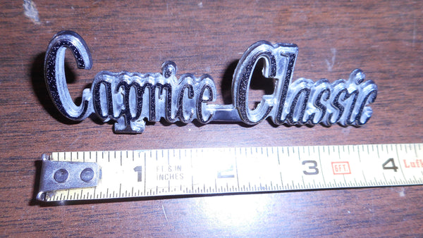 ROOF QUARTER EMBLEM, "CAPRICE CLASSIC", USED, 73-75