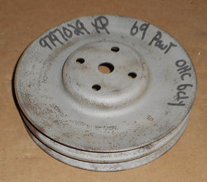 FAN PULLEY, OHC6 ,2 GROOVE, USED, 69 FIREBIRD TEMPEST