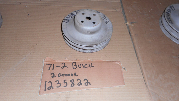 FAN PULLEY, OHC6 ,2 GROOVE, USED, 69 FIREBIRD TEMPEST
