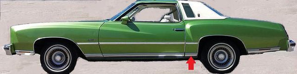 QUARTER PANEL LOWER MOLDING ,LEFT FRONT 73-77 MONTE CARLO
