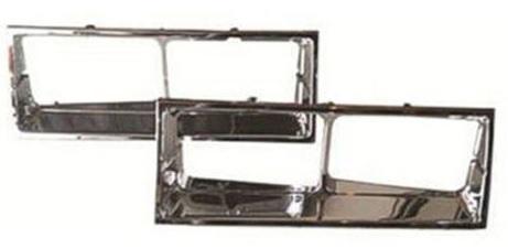 HEADLIGHT BEZELS, CHROME PAIR NEW 81-88 CUTLASS