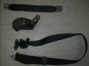 FRONT SEAT BELT SET, LEFT, 3 POINT, USED, 72 A-BODY