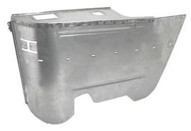 CONVERTIBLE REAR ARMREST PANEL RIGHT, STEEL 64-67 A-BODY