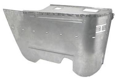 CONVERTIBLE REAR ARMREST PANEL, LEFT, STEEL , 64-67 A-BODY