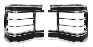 TAIL LIGHT BEZELS, PAIR, NEW, 67 CHEVELLE