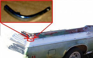 QUARTER REAR CORNER UPPER MOLDING, RIGHT, USED, 73-77 EL CAMINO