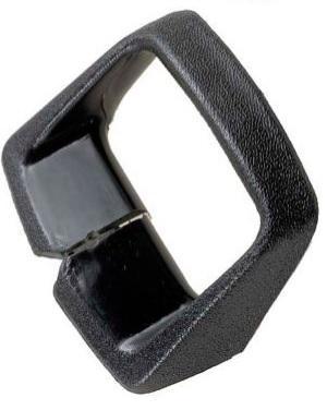 SHOULDER SEAT BELT GUIDE, MOUNTS TO SEAT, RECTANGULAR,BLACK, NEW