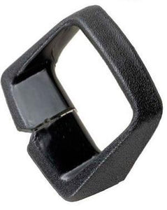 SHOULDER SEAT BELT GUIDE, MOUNTS TO SEAT, RECTANGULAR,BLACK, NEW