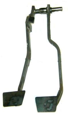 CLUTCH & BRAKE PEDALS, 66-7 NV, REPRO, PAIR, LESS RUBBER PADS