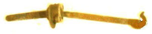 TRUNK LOCK SHAFT, 69-70 DVL FLW CALAIS, SWIVEL TYPE, USED