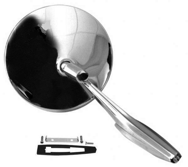 DOOR MIRROR, ROUND, 67 F-BODY, 66-8 CH, 66-72 NV, 67 FB, NO BOWTIE, REPRO