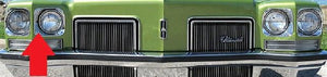 HEADLIGHT BEZEL, RH, INNER,  USED