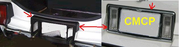 REAR LICENSE POCKET, 81-7 GP, CHROME, SURROUND, USED