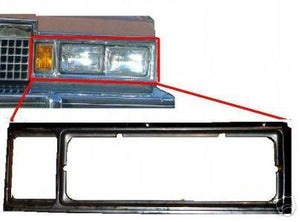 HEADLIGHT BEZEL ,LEFT USED 77-79 DEVILLE FLEETWOOD