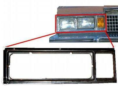 HEADLIGHT BEZEL ,RIGHT USED 77-79 DEVILLE FLEETWOOD