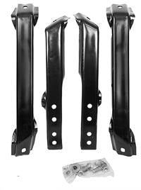 REAR BUMPER BRACKET SET, NEW 63-66 TRUCK STEPSIDE