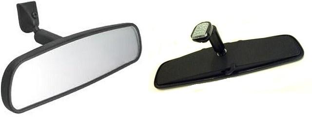 REAR VIEW MIRROR ASSEMBLY, NEW, GLUE ON WINDSHIELD, 10", REPRO