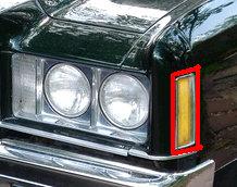 FRONT MARKER LIGHT, LH, 74 CAPRICE ONLY, USED, EA, EXC ST-WA