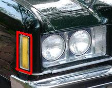 FRONT MARKER LIGHT, RH, 74 CAPRICE ONLY, USED, EA, EXC ST-WA