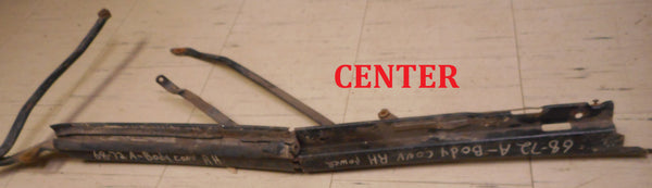 CONVERTIBLE TOP FRAME RAIL ,FRONT RIGHT USED 68-72 A-BODY