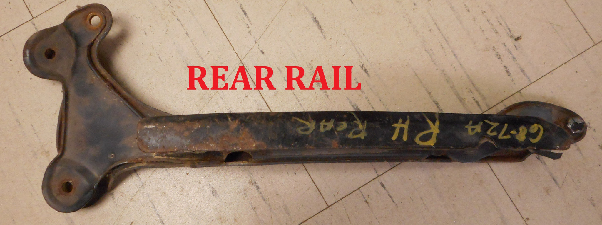 CONVERTIBLE TOP FRAME RAIL RIGHT REAR ,USED 68-72 A-BODY