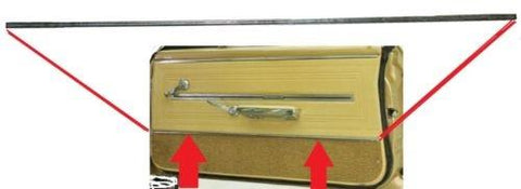 DOOR PANEL MOLDINGS OR TRIM, LOWER, REPRO, PAIR