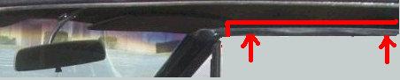 HEADLINER SIDE MOLDING, RH, USED, MOUNTS ON ROOF