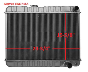 RADIATOR, MANUAL, 4 CORE, NO AC, NECK, LH, SIDE, 64-65 GTO