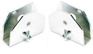 SEAT BELT CLIPS, CHROME, ON CONSOLE, PAIR