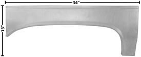 QUARTER PANEL PATCH ,RIGHT UPPER 64 65 CHEVELLE EL CAMINO