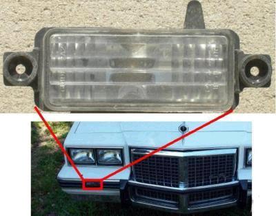 PARK LIGHT ASSEMBLY, 81-7 GP, USED, FITS LH OR RH, ASSEMBLY, CLEAR