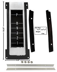 CONSOLE SHIFTER TOP PLATE, AUTOMATIC, NEW, 68-72 CHEVELLE SS