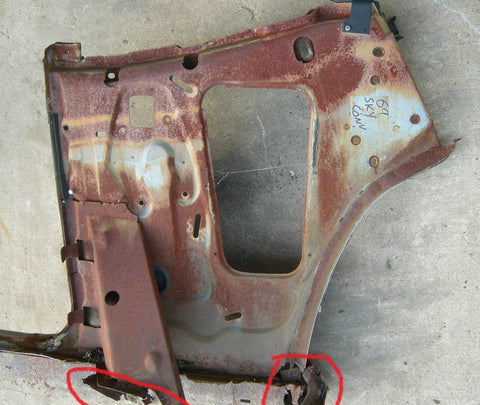 QUARTER PANEL INNER PANEL, RH, CONVERT, 68-72 A-BODY