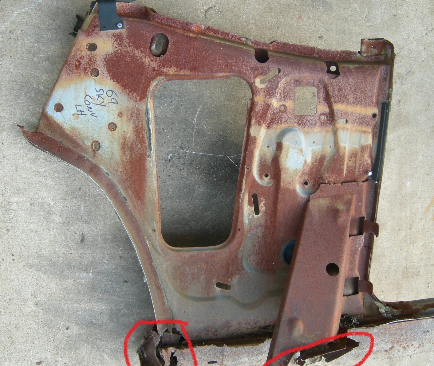 QUARTER PANEL INNER PANEL, LH, CONVERT, 68-72 A-BODY