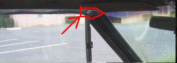 HEADLINER TO PILLAR TRIM, LEFT, USED, CHROME, 64 65 CHEVELLE