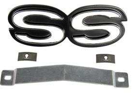 GRILLE EMBLEM (SS) NEW 67 ALL,68 STD CAMARO