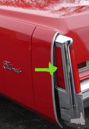REAR MARKER LIGHT ,LEFT USED 74-76 ELDORADO