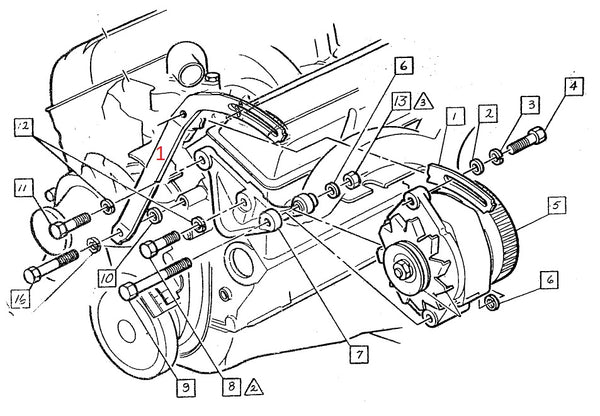 ALTERNATOR BRACKET, UPPER 350 66-72 TRUCK,66-79 CORVETTE