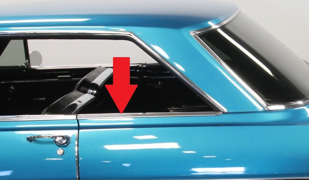 thumbnail image 2 of OER Roof Drip Molding Set For 1962-1965 Chevy II Nova 2-Door Hardtop – Made In USA 2 of 6