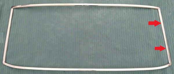 REAR WINDOW MOLDING ,SIDE,LEFT USED 64-5 A-BODY, 2 DOOR