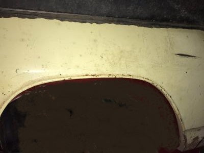 FRONT FENDER, LEFT, USED, 64 CHEVELLE