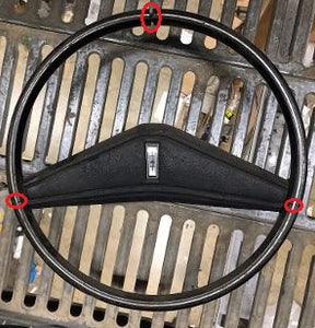 STEERING WHEEL ,BLACK USED 71 72 CUTLASS DELTA