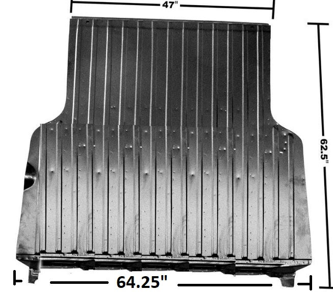 BED FLOOR WITH ROLL PAN ,NEW 68-72 ELCAMINO