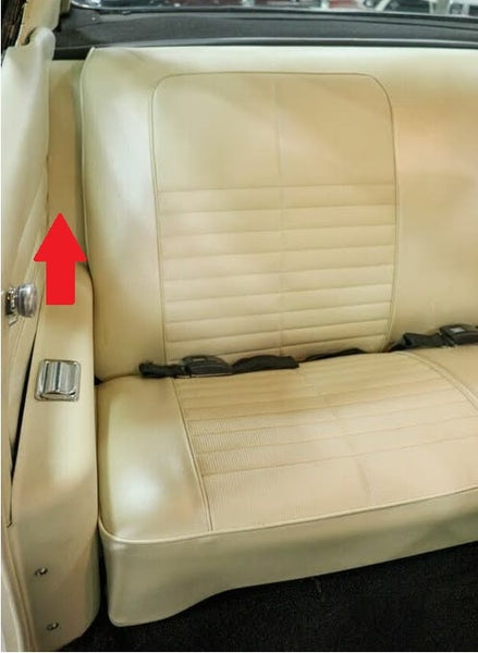 REAR SEAT FILLER ,RIGHT USED 70-72 A-BODY COUP
