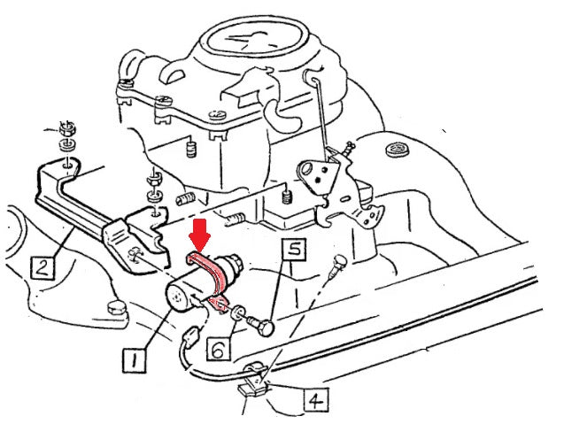 IDLE STOP SOLENOID CLAMP ,USED 68-70 CHEVY