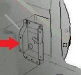 SHOULDER SEAT BELT HOUSING ,LEFT,STEEL, USED, 78-88 G-BODY