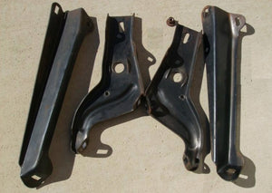 FRONT BUMPER BRACKET SET, 4 PCS, USED 65 GTO LEMANS