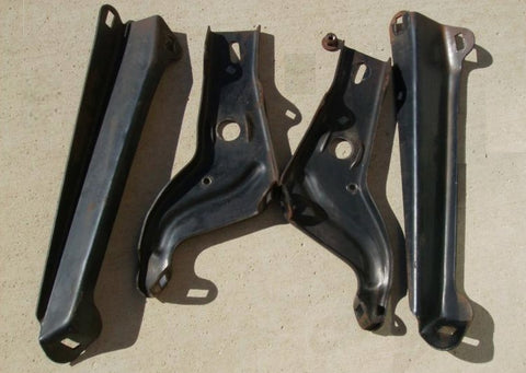 FRONT BUMPER BRACKET SET, 4 PCS, USED 65 GTO LEMANS